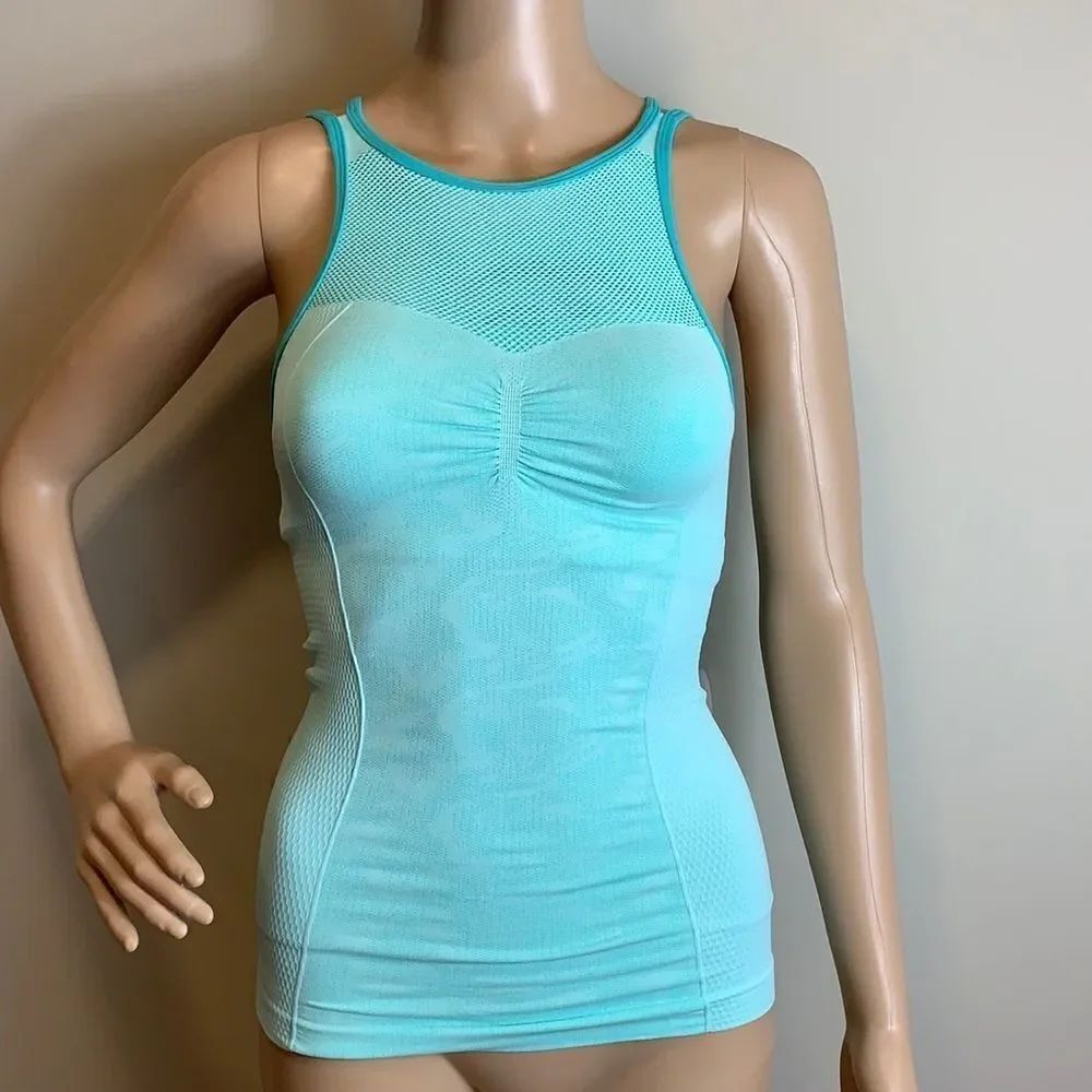 Zella blue Strappy back tank top size XS